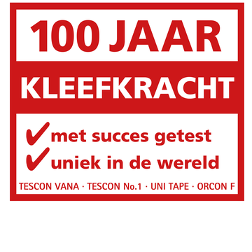 label "100 jaar kleefkracht"