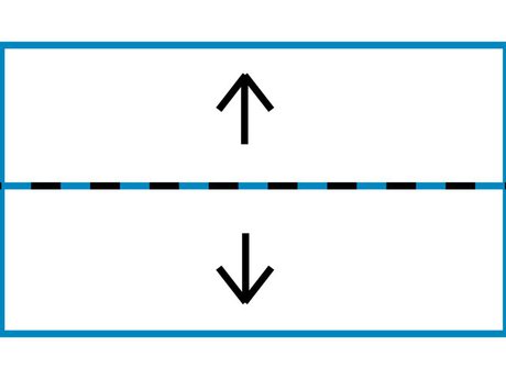 3. Informatie over de positie van de nok en de richting van de afwatering