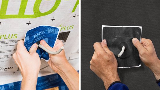 1. Kabel doortrekken en uitlijnen